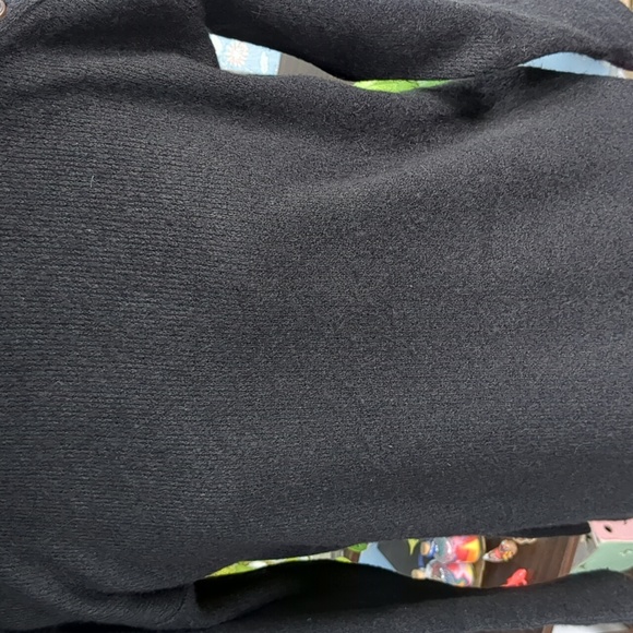 Loft Button Shoulder Tunic Length Vented Hem Sweater Black SP - Picture 10 of 11